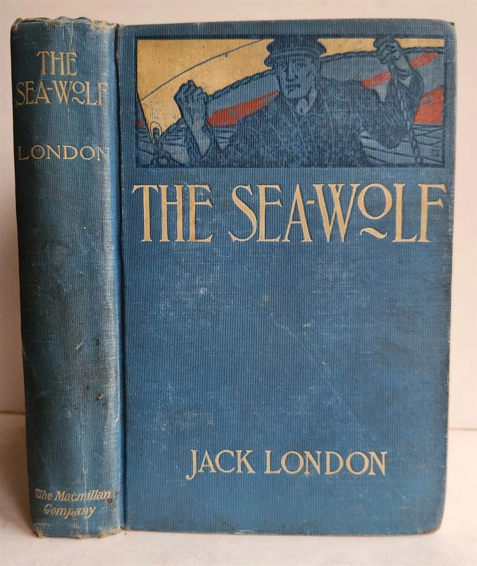 1904 THE SEA-WOLF by JACK LONDON antique ILLUSTRATED by W. AYWARD (1 of 10)