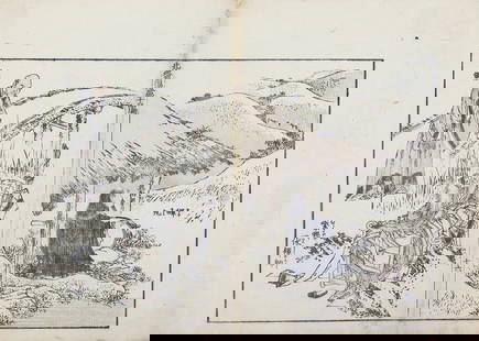 Katsushika HOKUSAI (1760-1849: Hokusai Manga, double-page no. 16: Artist: Katsushika HOKUSAI (1760-1849 Title: Hokusai Manga, double-page no. 16 Series: from: Hokusai manga - vol X Publisher: Eirakuya Toshirô Date: 1819 (here from a later printing) Medium: wood