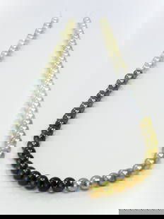 10mm Round Mix Tahitian and White/Golden South Sea Pearl Long Necklace: Title: 10mm Round Mix Tahitian and White/Golden South Sea Pearl Long Necklace Description: AA-AAA Grade High luster, Round Mix White/Golden South Sea and Tahitian, with minimal spots/blemishes, 46 pea