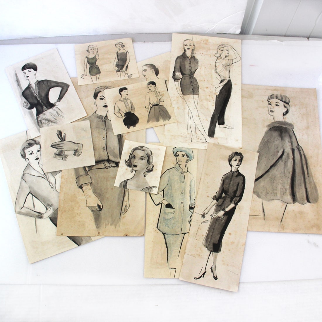 Neiman Marcus Advertisement Preliminary Drawings 1950's (1 of 5)