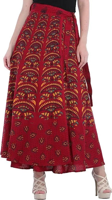 Wrap-Around Printed Long Skirt from Pilkhuwa (1 of 5)