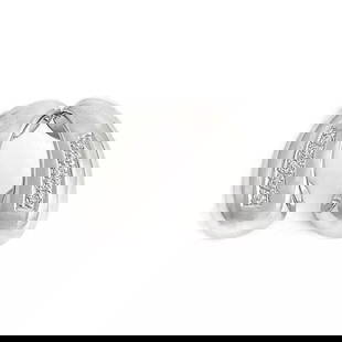 Estate Pave Diamond Curved Drop Earrings 14K White Gold, 5.24 Grams: Estate Pave Diamond Curved Drop Earrings 14K White Gold, 5.24 Grams These are beautiful earrings that will look great on any ears. Please let us know if you have any questions. Diamonds: 10 round sing