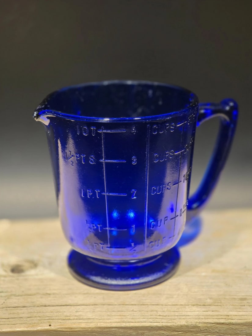 Cobalt Blue Depression Glass Measuring Cup (1 of 20)