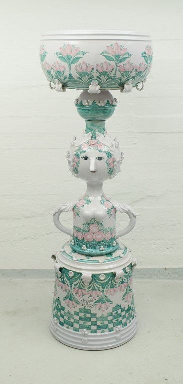 Bjørn Wiinblad: "Maggie May". A colossal, three-piece unique flower arrangement made of (1 of 7)