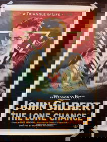 The Lone Chance - John Gilbert (1924) 27.5x40 US One Sheet Silent Movie Poster LB (1 of 6)
