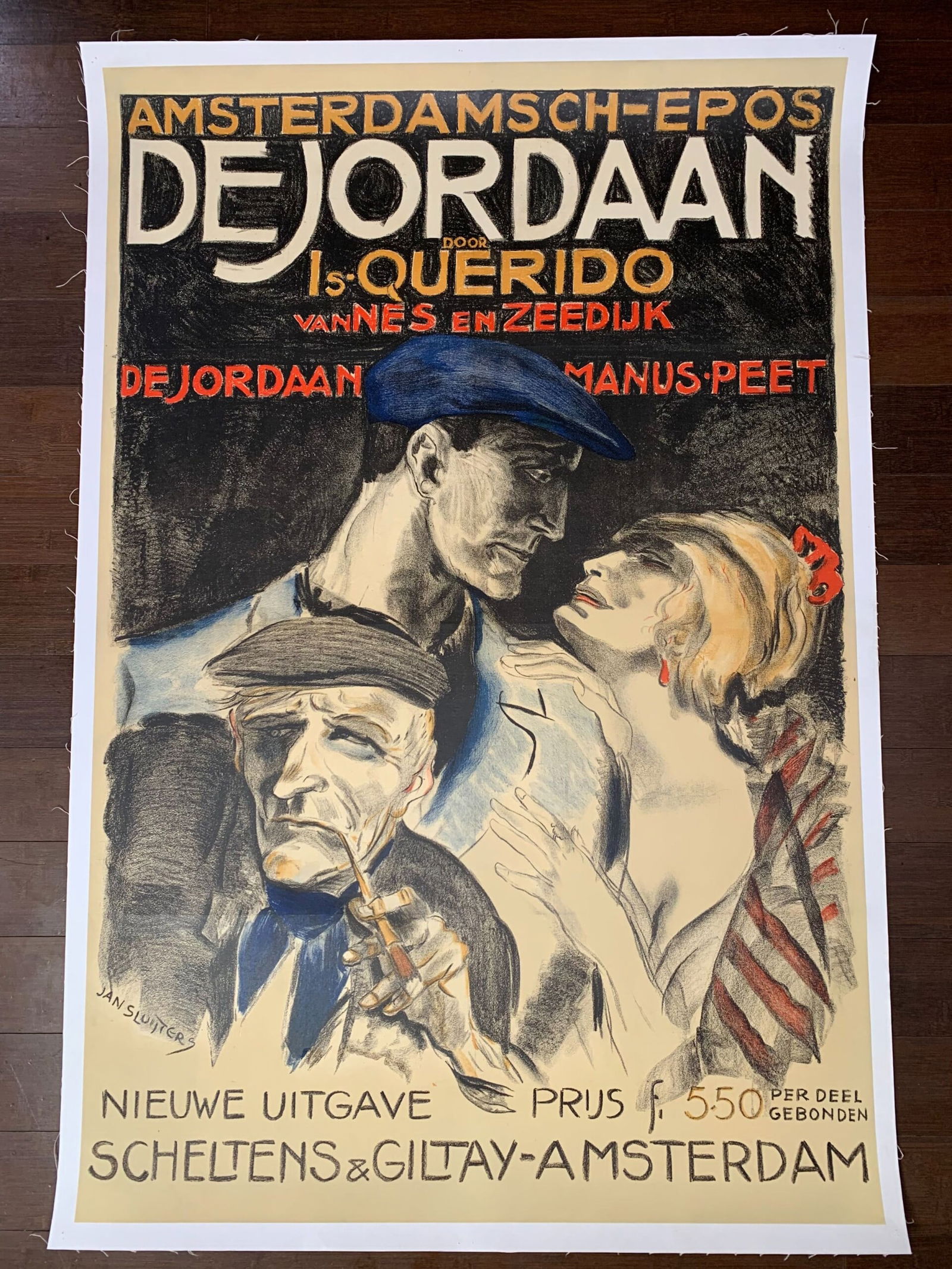 De Jordaan - Art by Jan Sluijters (1922) 37x47 Dutch Movie Poster LB: De Jordaan - Art by Jan Sluijters (1922) 37x47 Dutch Movie Poster LBPlease refer to the attached photos to determine the condition of this original vintage item. Note: LB means Linen Backed. Ready for