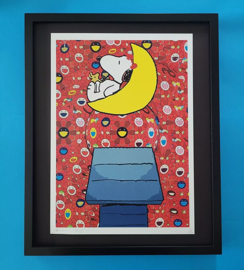 Death NYC Hand Signed Framed Print 16X12in LtdEd. SNOOPY I