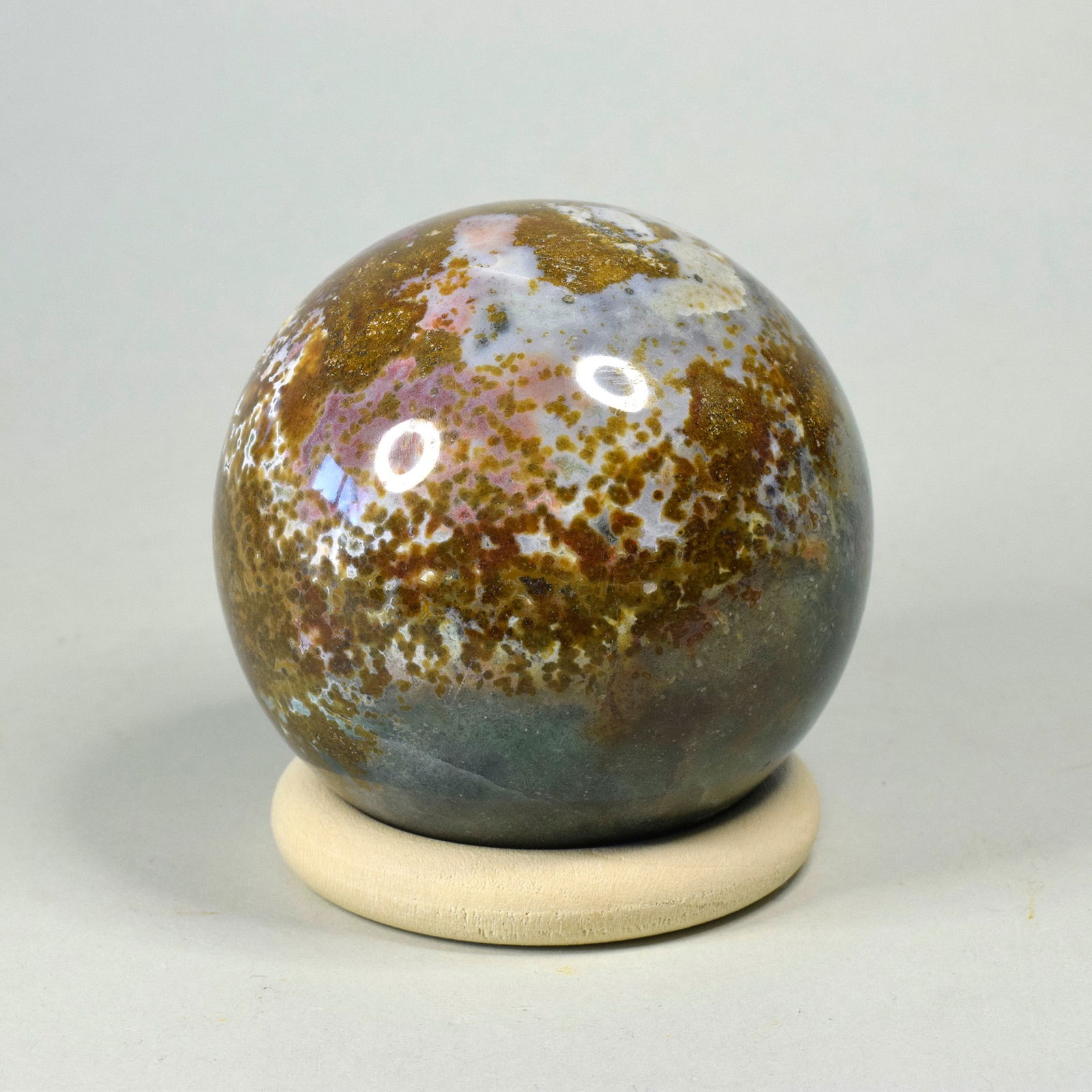 6.5 cm Polished Ocean Jasper sphere (1 of 4)
