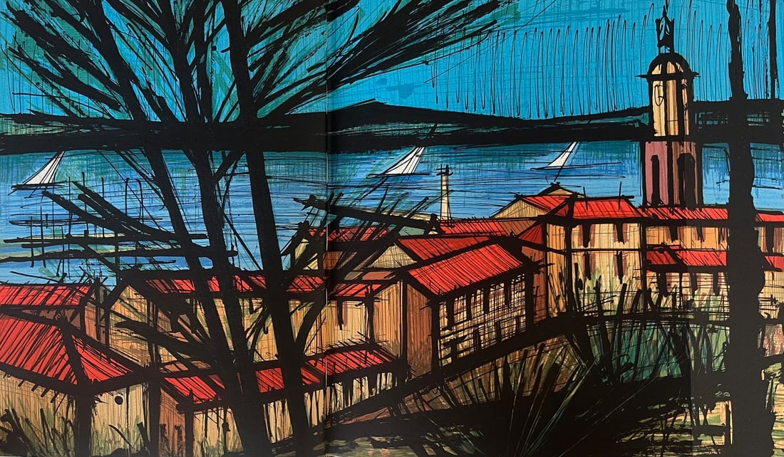 Bernard Buffet Original Lithograph Vol-1d 1979: Artist: Bernard Buffet Country: France Title: Untitled v1-1 Medium: Original Lithograph Marks: Not signed nor numbered Printed: 1979 in France Paper: 12.50 ? 22 inch Provenance: Deluxe Portfolio