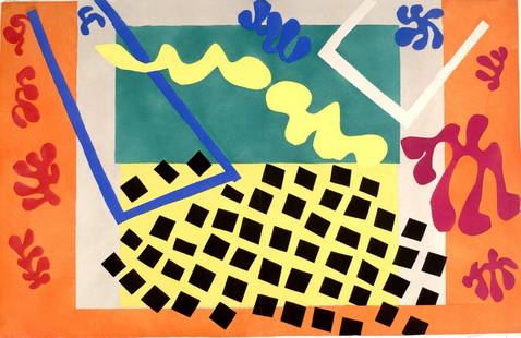 1983 Henri Matisse Lithograph 11 jazz The Codomas: Artist: Henri Matisse Country: France Title: The Codomas Medium: Lithograph Paper size: 15 x 22.5 inch, Folded as published Printed: On Vellum paper Providence: Book Matisse Jazz 1983 Condition:
