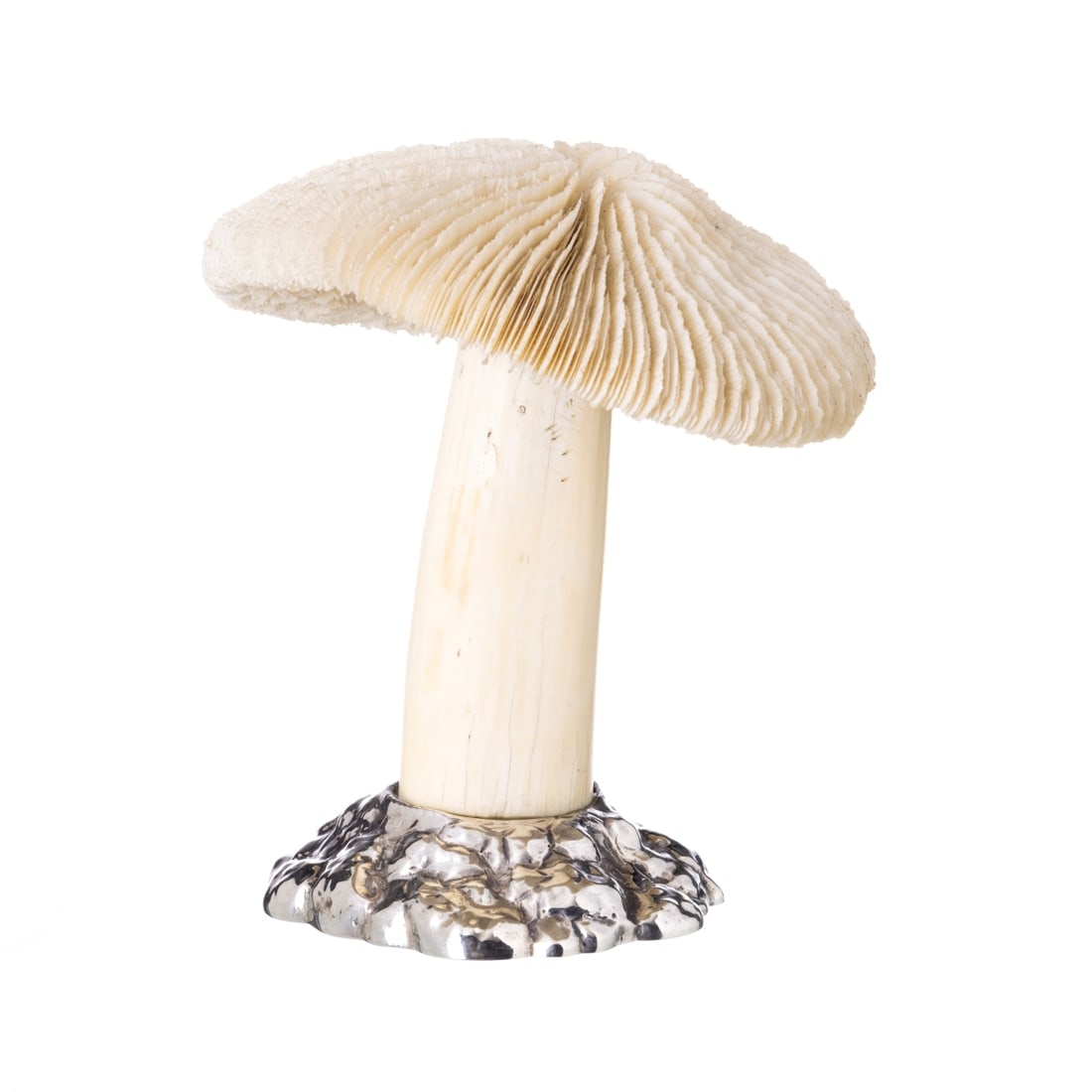 SILVER | IVORY AND SILVER MUSHROOM - LUIZ FERREIRA (1909-1994) (1 of 1)