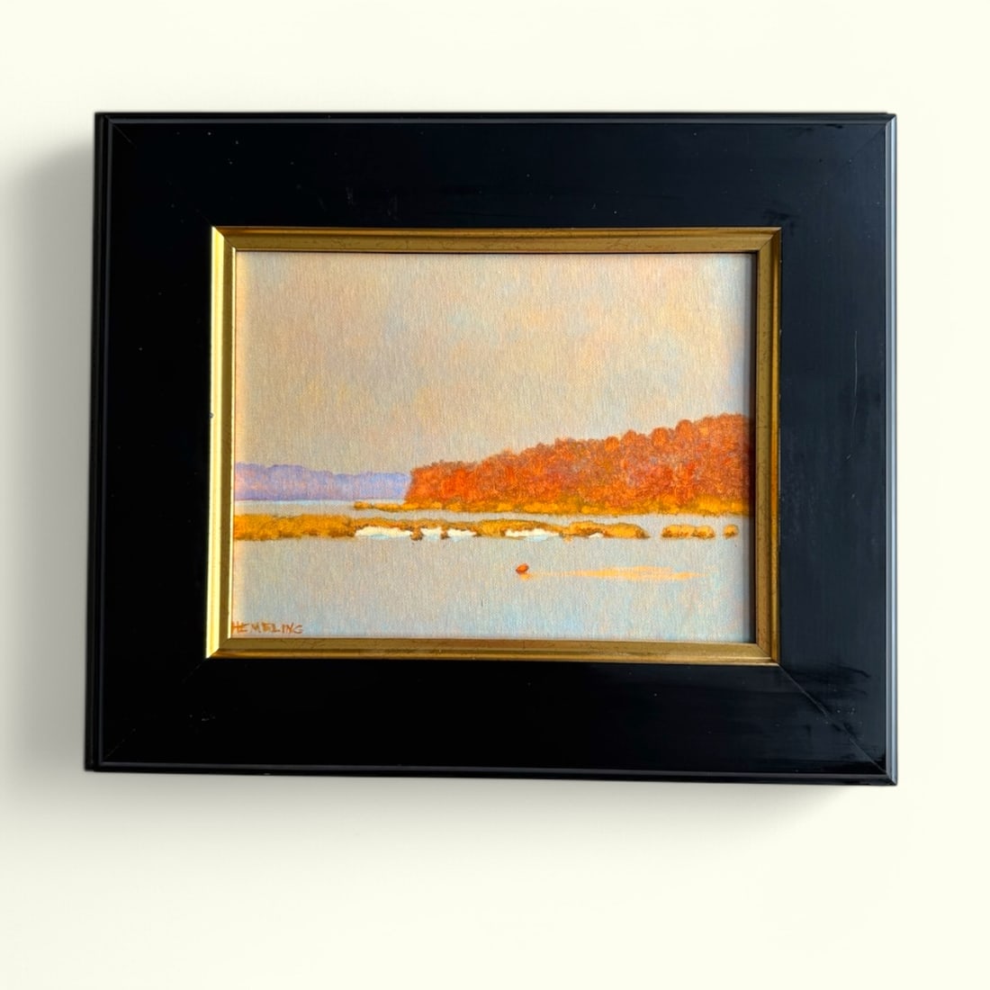 Impressionist Hudson River / landscape oil painting by Guy Hembling (1 of 1)