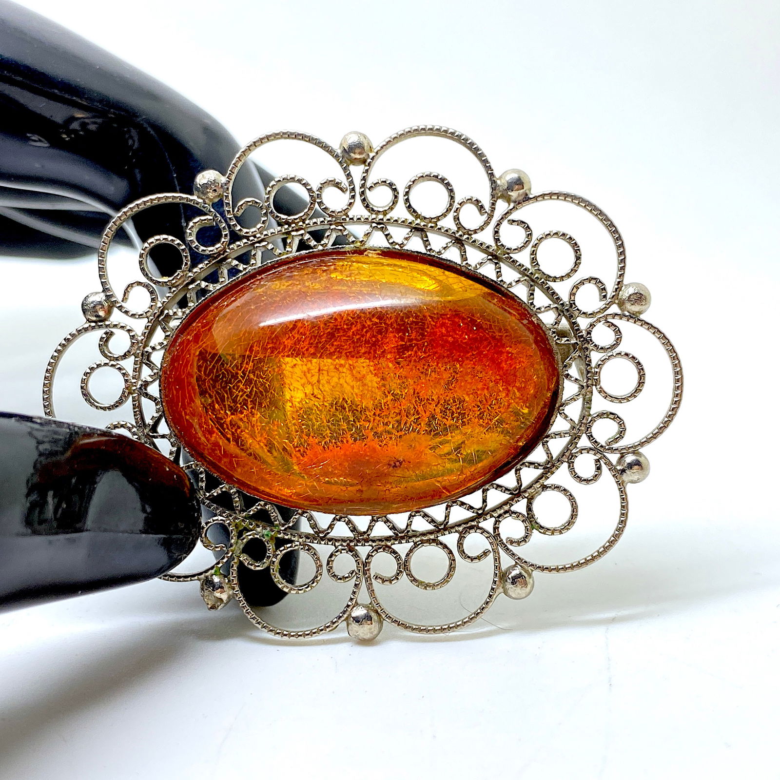 Incredible Vintage Amber Brooch (1 of 6)