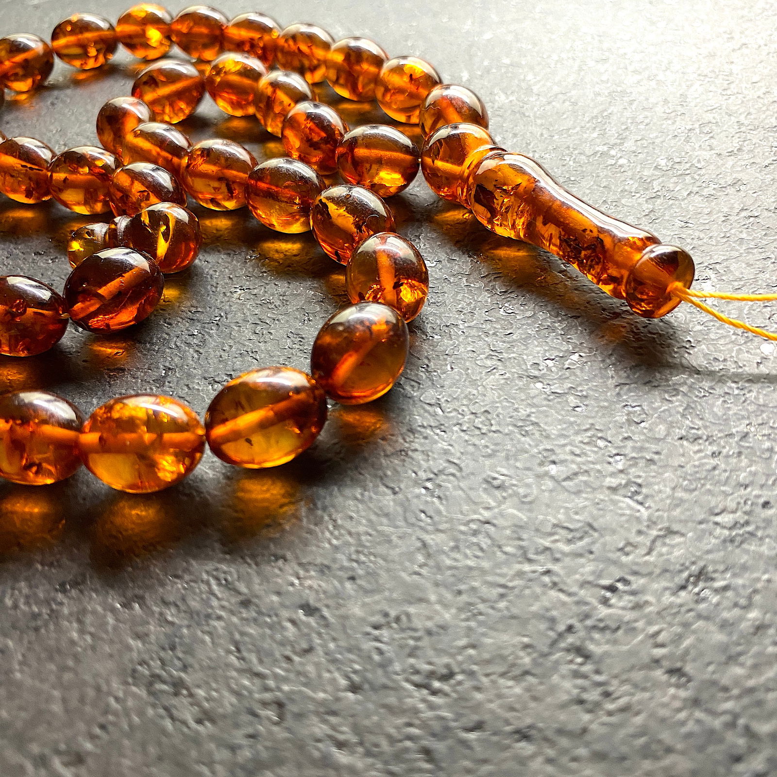 Unique and Outstanding Amber Tesbih made from Olive shaped Amber beads (1 of 5)