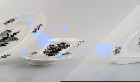 Royal Copenhagen blue flower angular set of one coffee cup with saucers and plate. (1 of 6)
