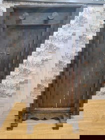 Antique Shanxi Province Hand Carved Elmwood Door