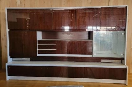 Mid Century Modern German Lacquered Storage and Display Wall Unit