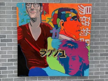 Retro Original Pop Art Illustration Acrylic on Canvas by Jeff Lassiter