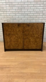 Mid Century Modern Burl Wood Campaign Style Chest by Century Furniture