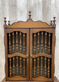 Vintage Wooden Carved Wall Hanging Shelving Unit