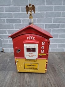 Vintage Rare Eagle Signal Fully Restored Double Door Fire and Police Emergency Pull
