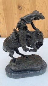 Vintage Rattlesnake by Frederic Remington Sculpture Statue