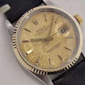 Mens Rolex Oyster Datejust Ref 16013 36mm 18k SS Automatic 1970s Vintage RA393B (1 of 12)