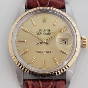 Mens Rolex Oyster Datejust Ref 16013 1980s 36mm 18k SS Date Automatic RA397 (1 of 12)