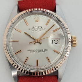 Mens Rolex Oyster Datejust 1601 36mm 18k SS Automatic Vintage 1960s Swiss RJC159 (1 of 12)