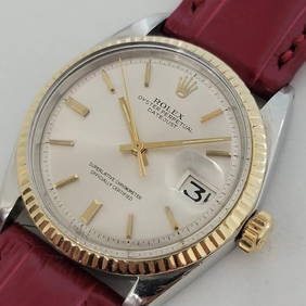 Mens Rolex Oyster Datejust 1601 36mm 18k SS Automatic Vintage 1970s Swiss RJC189 (1 of 11)