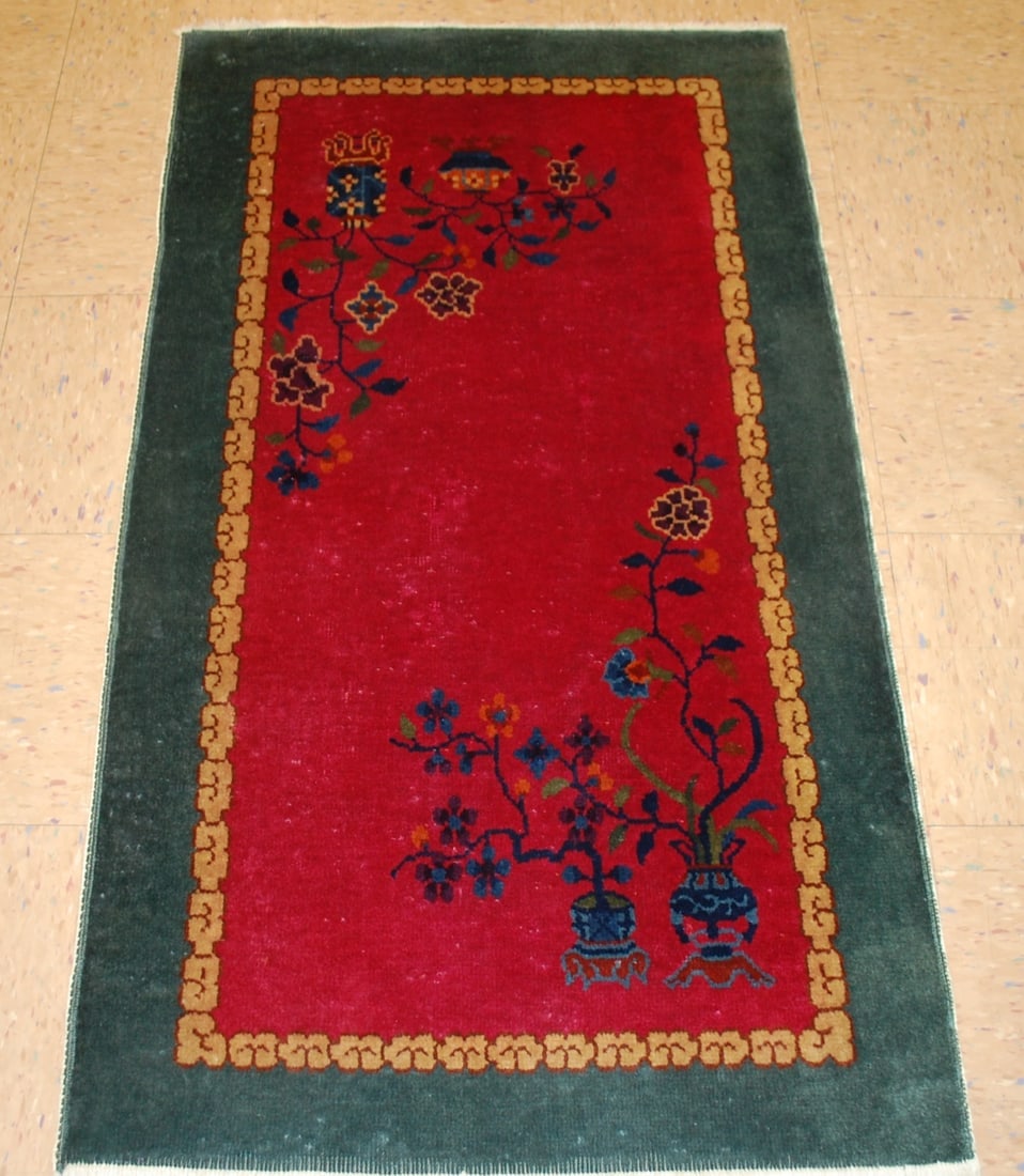 CHINESE NICHOLS RUG 2'5" x 4'4 (1 of 13)