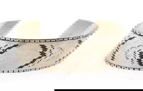 TRENDY Georg Jensen Sterling Silver Navajo Motif Bangle!: DK Georg Jensen Sterling Silver Bangle Unique… Stylish & Classic! A dream of every woman & YOU CAN MAKE IT TRUE! This elegant bangle is one of a kind! Reserve: $680.00 Shipping: Domestic: Fla