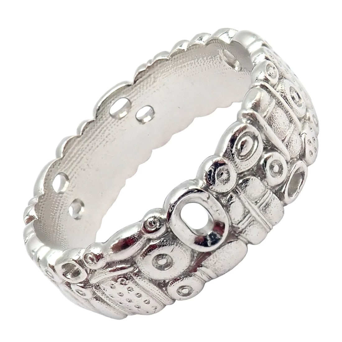 Authentic! Alex Sepkus Favorite Things Platinum Band Ring Sz 8.5 (1 of 10)