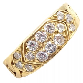 Rare! Vintage Van Cleef & Arpels 18k Yellow Gold 0.60ct Diamond Ring Sz 55 7.25