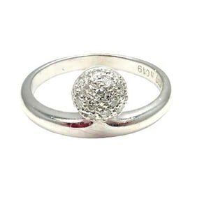 Tous 18k White Gold Diamond Ring 5.25
