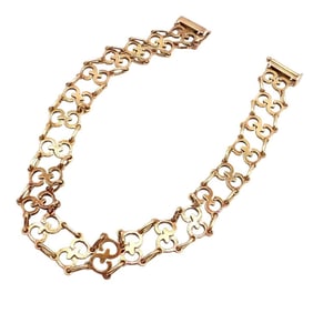 Vintage! Authentic Gucci 18k Yellow Gold Logo Bracelet