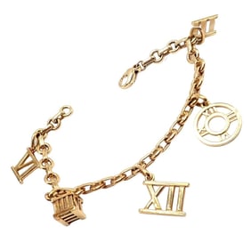 Vintage Tiffany & Co. 18k Yellow Gold Atlas Charm Bracelet 2003