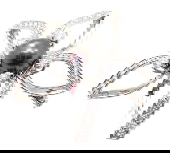 Rare! Authentic Mikimoto Platinum Diamond Tahitian South Sea Pearl Brooch Pin: Rare! Authentic Mikimoto Platinum Diamond Tahitian South Sea Pearl Brooch Pin Rare! Authentic Mikimoto Platinum Diamond Tahitian South Sea Pearl Brooch Pin Product Description About This Piece: The Ra