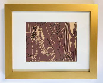 Picasso Linocut Three Women XXe Siecle 1978 Framed (1 of 2)