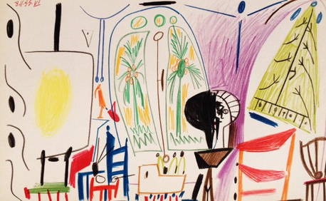 Picasso Sketchbook Carnet de la Californie Print # 6 date 8/11/1955 (1 of 1)