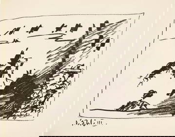 Pablo Picasso III . 6-3-61 Original Lithograph Pass with cape a los Toros (1 of 1)