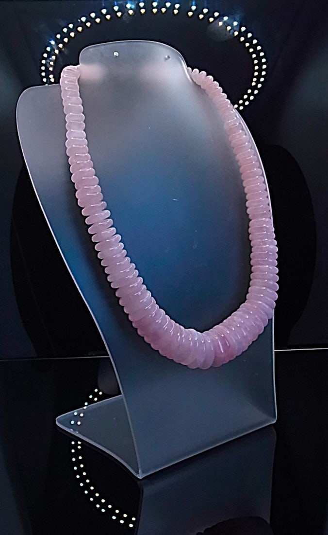 DESIGNER ROSE QUARTZ NECKLACE 600 ct. (1 of 9)