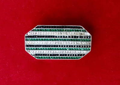 Antique Art-Deco Sterling Silver & Paste Pin/Brooch (1 of 6)