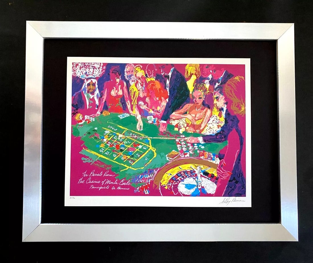 LeRoy Neiman "CASINO MONTECARLO " Signed Pop Art Mounted and Framed in New 11x14 (1 of 2)