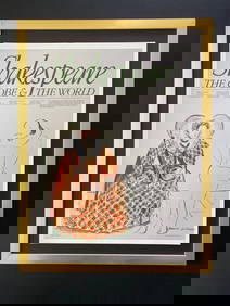 David Hockney | Vintage 1987 Signed Poster Print | Mounted and Framed (1 of 2)