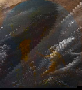 Oil painting Mars and Venus Litvinov Oleg Arkad'yevich: Litv 345 *** ABOUT THIS PAINTING *** * TITLE: "Mars and Venus" * ARTISTS: Litvinov Oleg Arkad'yevich * SIZE: 34.5x38 cm/'13.58x14.96 inches' * MEDIUM: oil, cardboard * HAND PAINTED: Original painting