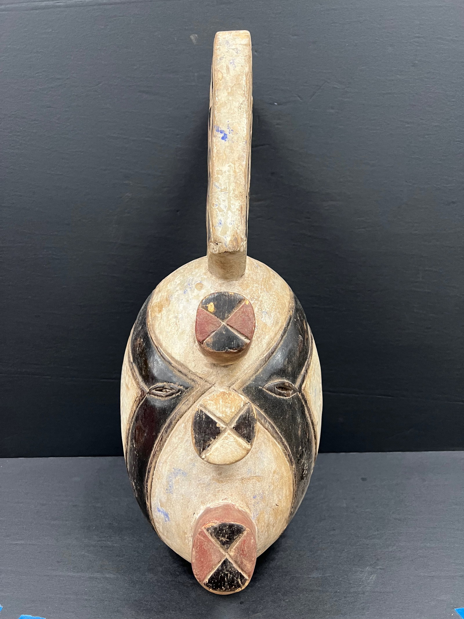Ibo Mask: Title: Ibo Mask Date/Period: Late 20th Century Dimension: 21" h x 9" w Material: Wood Additional Information: African Art Carved Wood Ibo Mask Reserve: $80.00 Shipping: Domestic: Flat-rate of $40.00 t