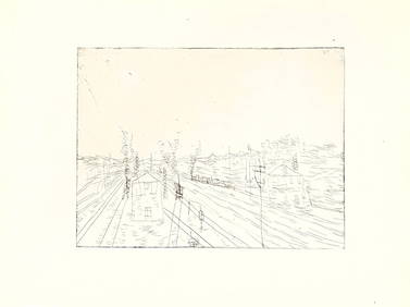 1947 Paul Klee Engraving 9 Railroad Station 1911 (1 of 1)