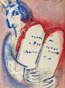 1956 Verve Bible Chagall Original Lithograph Moses 2 (1 of 1)