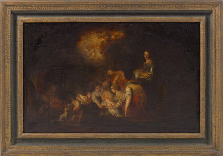 17TH CENTURY - PRESENTATION OF THE JESUS CHILD - ITALIAN SCHOOL: Title: 17TH CENTURY - PRESENTATION OF THE JESUS CHILD - ITALIAN SCHOOL Date Period: 17th century Materials: Canvas Dimensions: 58x92,5 cm | 22,83x36,42 inches Description: "Presentation of the Child J